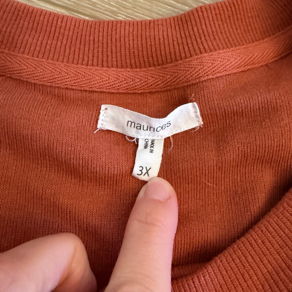 Maurices Burnt Orange Sweatshirt - Picture 3 of 4